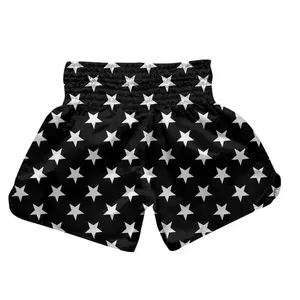 Shorts de Muay Thai en tissu satiné DENMIN APPARELS de qualité supérieure, logo personnalisé, vente en gros, entraînement de combat pour hommes, respirant, séchage rapide, sport - Product Image 2