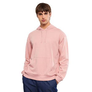 Sweat-shirt à capuche oversize en molleton épais de qualité supérieure pour homme, avec logo personnalisé, épaules tombantes, en tissu French Terry - Product Image 5