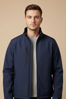 Blouson Bomber Sportif en Toile Softshell pour Homme – Coupe-Vent, Imperméable, Respirant, Zippé, Col Montant, Uni, Confortable pour l'Extérieur et l'Hiver