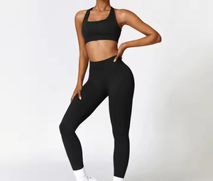 Ensemble de yoga pour femmes de haute qualité, réversible, grande taille, design personnalisé, vêtements de fitness respirants à séchage rapide, taille haute, fournisseur direct - Product Image 5