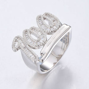 Full Pave Cubic Zirconia Diamond <b>Statement</b> <b>Ring</b> - Product Image 2