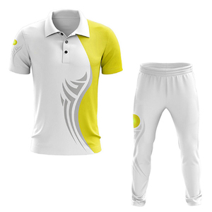 Uniformes de críquet de manga corta y pantalones de sublimación de buena calidad, 100% poliéster transpirable, conjunto de críquet unisex de talla grande. - Product Image 2