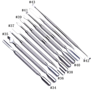 Pousse-cuticules double face en acier inoxydable, nettoyeur d'ongles, outil de précision durable pour manucure, pédicure et nail art - Product Image 1