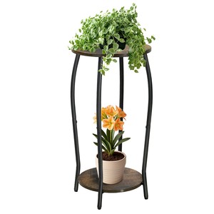 Support à plantes rustique en bois de manguier à 4 pots, style ferme, vente en gros Inde - Product Image 1