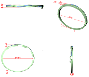 สร้อยข้อมือประดับเพชรทรงกลมอันสวยงามสีเหลืองทอง - Product Image 5