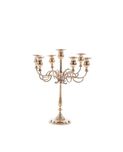 Candelabro de 7 Brazos con Diseño Dorado, Portavelas Hecho a Mano, Precio Económico con Descuento, Tamaño Personalizado - Product Image 1