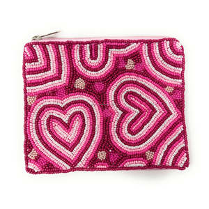 Handmade Creative Eco-Friendly Beaded Coin <b>Purse</b> Unisex Custom Gift Bag Heart Embroidery Compact Zipper Pouch Soft High Quality - Product Image 2