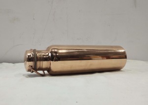 100% Pure Copper Vintage Water Bottle Handcrafted Diamond Hammered Pattern <b>Large</b> Capacity Leak-Proof Eco-Friendly Customized - Product Image 4