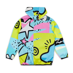 Chaquetas Cortavientos Unisex OEM ODM, Transpirables, con Cierre, Sublimadas, con Estampado Completo, 100% Poliéster, para Exteriores - Product Image 2