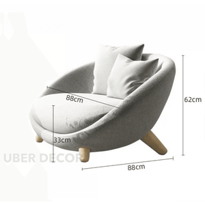 Sillón Anviya Luxe, Estilo Nórdico Minimalista, Sillón Acolchado para Cualquier Habitación, para Sala de Estar - Product Image 1