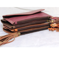 Tas tangan kulit asli wanita, tas tangan desainer kulit asli Multi warna, dompet panjang, tas tangan untuk wanita