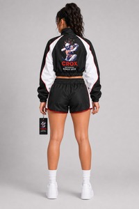 Ensemble coupe-vent court pour femme de haute qualité : veste et short élégants, légers et confortables pour le sport - Product Image 3