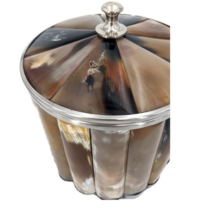 Barra de cubeta de hielo con cuerno de búfer Natural, cubo de hielo de tamaño personalizado para uso en hotel y en venta, pulido natural - Product Image 1