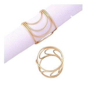 แผ่นโลหะขัดเงาสีทอง รูปทรงกลมแบบกลวง ตัดด้วยเลเซอร์ แหวนรัดผ้าเช็ดปากสำหรับงานออกแบบ คุณภาพสูง สำหรับงานแต่งงาน แหวนรัดผ้าเช็ดปากแบบขายส่ง - Product Image 6