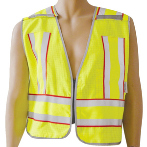Chaleco de Seguridad de Alta Visibilidad con Múltiples Bolsillos, Chaleco Reflectante para Construcción, Logotipo Personalizado, Venta al Por Mayor - Product Image 4
