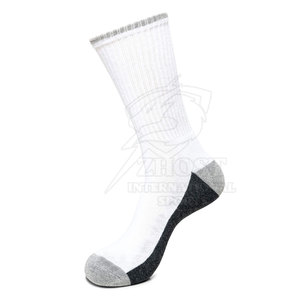 Calcetines deportivos de algodón con logotipo personalizado al por mayor, calcetines deportivos de entrenamiento con suela gruesa de rizo, en existencia. - Product Image 2