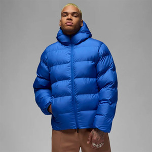 Chaquetas acolchadas de poliéster para hombres adultos, color azul marino, con cremallera, manga larga, ropa casual de invierno, chaqueta acolchada para jóvenes. - Product Image 2