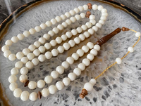 Tasbih Misbaha islamique en os de chameau et de buffle véritable, 99 perles, écologique, fait main