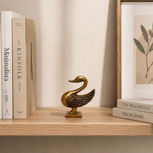 Sculpture de cygne en bronze grandeur nature SHUBHAM, figurine d'animal 3D, statue décorative de jardin pour la décoration de la maison - Product Image 4