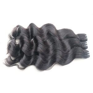 Extensiones de cabello humano Remy virgen de alta calidad vietnamita 100%, máquina ondulada de Agua Negra Natural, proveedor superior de trama Doble - Product Image 5