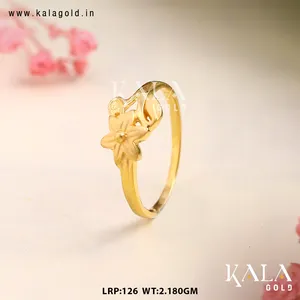 Anillo de banda de oro elegante clásico para mujer joyería de estilo lindo para Aniversario de fiesta de boda - Product Image 2