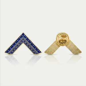 Pin de Solapa Personalizado con Diseño de Águila del Rito Escocés de 32 Grados, Chapado en Oro, Esmalte Suave, Insignia Metálica Masónica, Fabricante OEM - Product Image 2