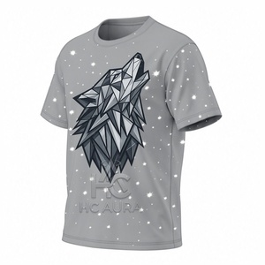 Camiseta de Hombre con Estampado de Galaxia y Estrellas, Color Gris, Sostenible, Talla Grande, Diseño Cósmico, Manga Corta, Estilo Urbano, Nueva Llegada, Tendencia - Product Image 1