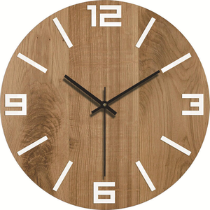12-Inch 30cm <b>Modern</b> MDF Wooden <b>Clock</b> Antique Creative Art Design <b>Wall</b> <b>Clock</b> for Home Decor - Product Image 6