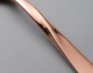 Juego de Cucharas de Acero Inoxidable Color Oro Rosa, Cubertería Moderna de Diseño Elegante, Utensilios Metálicos Resistentes al Óxido para Mesa de Comedor - Product Image 2