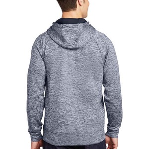 Sudadera con Capucha Gris para Hombre, Corte Regular, Color Sólido, Algodón y Poliéster, Informal, con Bolsillo Delantero - Product Image 4
