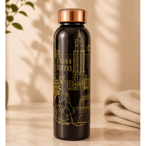 Bouteille d'eau isotherme en cuivre à imprimé léopard pour la randonnée en plein air - Product Image 5