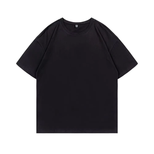 T-shirts oversize en jersey 100 % coton pour hommes, vente en gros, logo personnalisé imprimé sur le devant, streetwear, t-shirts vierges unis épais - Product Image 1