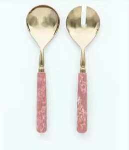 Modern Metal Salad <b>Server</b> Set Premium Stainless Steel <b>Buffet</b> Serving Tools for Dining Tables - Product Image 1