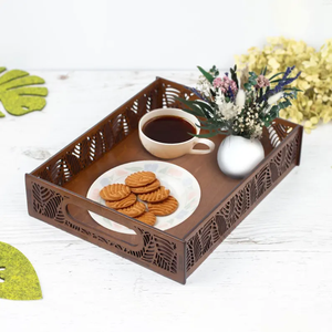 Plateaux de rangement : Meilleures ventes, classiques, durables, en bois poli, pour la cuisine - Product Image 3