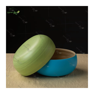 Customizable OEM/ODM Reusable Ocean Leaf Bamboo Bowl Set Polished for Indoor and Outdoor Use for All Foods - Product Image 5