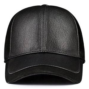 High Quality Custom Logo Unisex Leather <b>Baseball</b> <b>Caps</b> Breathable Waterproof Adjustable Solid Canvas Sports Casual Style 6-Panel - Product Image 4