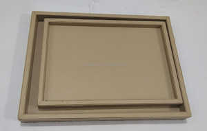 Juego de Bandejas de Servicio de Cuero de Lujo y Bandeja de Servicio Rectangular de Terciopelo en Varios Colores, Ideal para el Hogar, Restaurantes y Hoteles - Product Image 4