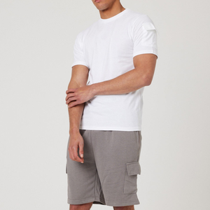 Conjunto de Camiseta y Pantalones Cortos Deportivos Personalizados para Hombre, de Algodón, de Verano, de Dos Piezas - Product Image 4