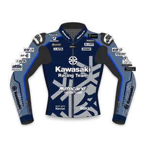 Alex Lowes Best Sport Bike Rawasaki Cowhide/Kangaroo Made To Measure Perforated Track Leather <b>Racing</b> <b>Jacket</b>/Chaqueta - Product Image 1