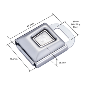 Sangle de sac fonctionnelle avec porte-clés, boucle de ceinture de sécurité en acier de 30 mm, conforme à la norme CP65, structure à bouton-poussoir 2/3 points - Product Image 2