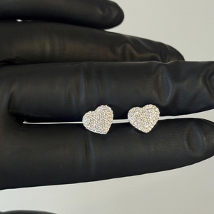 Luxury Vvs1 Moissanite Wedding <b>Stud</b> <b>Earring</b> for Women Heart Cut 1Ct 2Ct 3Ct 1 2 3 Carat S925 Sterling <b>Silver</b> Engagement Jewelry - Product Image 2