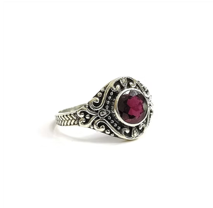 Royal Red <b>Garnet</b> 925 Sterling <b>Silver</b> <b>Ring</b> Timeless Gemstone Band Vintage Elegance Jewelry Handmade Gift for Her - Product Image 2