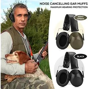 NRR 21dB 소음 제거 안전 귀마개 촬영 귀 보호 사격장 접이식 청력 보호