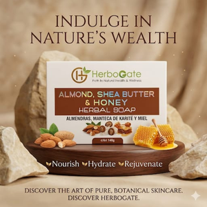 Natural Almond Shea Butter and Honey <b>Soap</b> for Face and Body Hydration Cleansing and Healthy Skin Support Naturally - Product Image 4