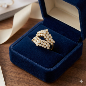 แหวนหมั้นเพชรเม็ดเล็กทรงคลัสเตอร์ ดีไซน์หรูหราทันสมัยสำหรับผู้หญิง ชุบทองคำขาว 925 ประดับเพชรแล็บโกรว์ สำหรับงานแต่งงาน งานหมั้น หรือเป็นแหวนแทนคำมั่นสัญญา - Product Image 4