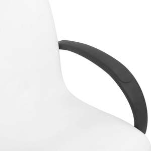 Sillón de Barbería Mediano en Hierro, con Tapicería de Cuero Sintético Blanco y Negro, Silla de Salón de Belleza - Product Image 6