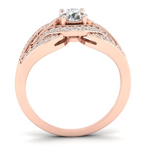 Bague de fiançailles REYES en or massif 14 carats de haute qualité, certifiée GRA, avec moissanite, pour femme, cadeau d'anniversaire, bijoux raffinés - Product Image 4