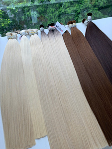 Extensions de cheveux vierges vietnamiens en vrac Nasa Hair, 100g, couleur claire, 65cm de long, trames doubles à la machine, prêtes pour la permanente - Product Image 5