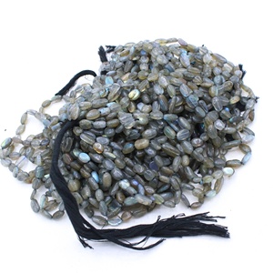 Perles de labradorite naturelle taille ovale cabochon, brin de 30 lignes |   Pierres précieuses en vrac pour la fabrication de bijoux de luxe faits à la main - Product Image 6
