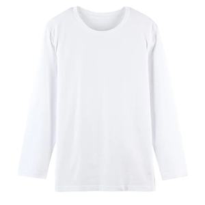 2024 otoño nueva camiseta de manga larga para hombres y mujeres capa Base Top Color sólido Casual versátil cuello redondo diseño Simple - Product Image 5